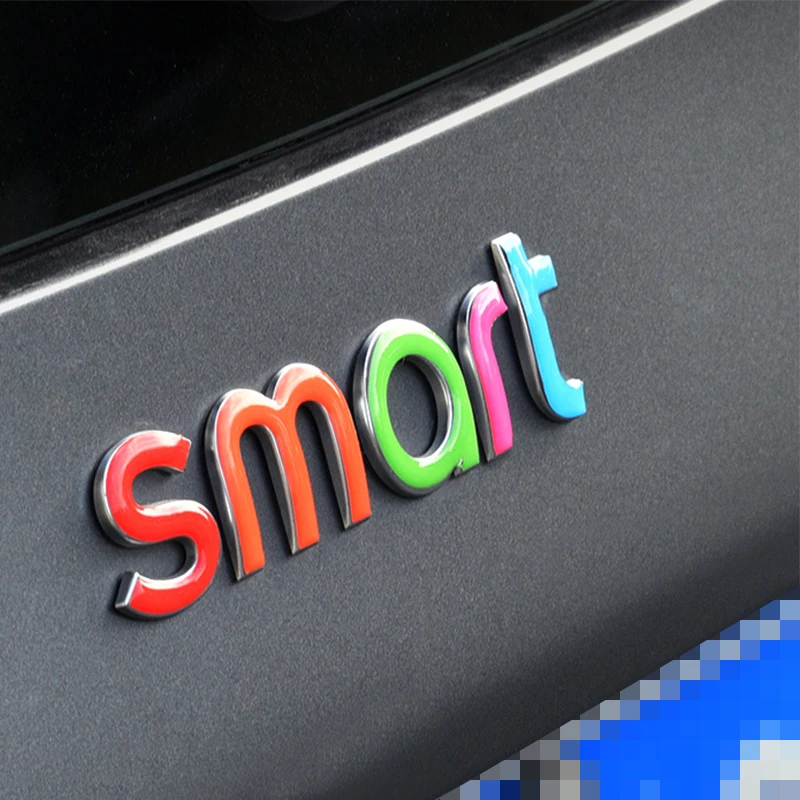 

Car Sticker Tail Logo Decoration For Smart 451 453 fortwo forfour 3D car Rear Trunk Emblem car accessories exterior Car styling