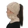 2 Pieces Winter Hat Scarf Set Warm Knit Thick Beanie Hat Scarves Set Gifts for Men Women ► Photo 3/6