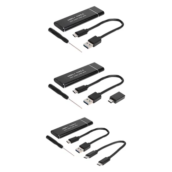

10Gbps USB Type C M.2 SSD External Enclosure Box NVME PCIE NGFF SATA M/B Key Hard Drive Disk Mobile Case