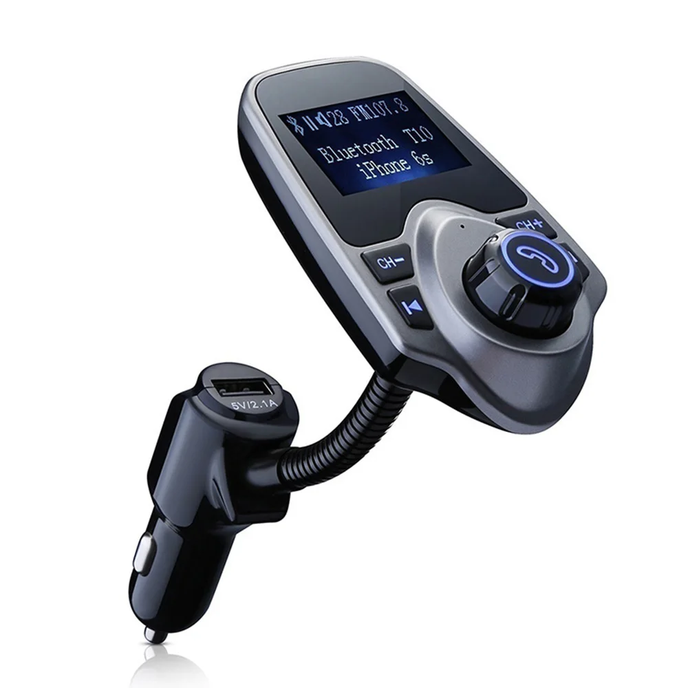Автомобильный Bluetooth fm-передатчик USB Автомобильное зарядное устройство беспроводной автомобильный Bluetooth комплект с 3,5 мм аудио портом TF слот для карт 1,44 дюймов экран
