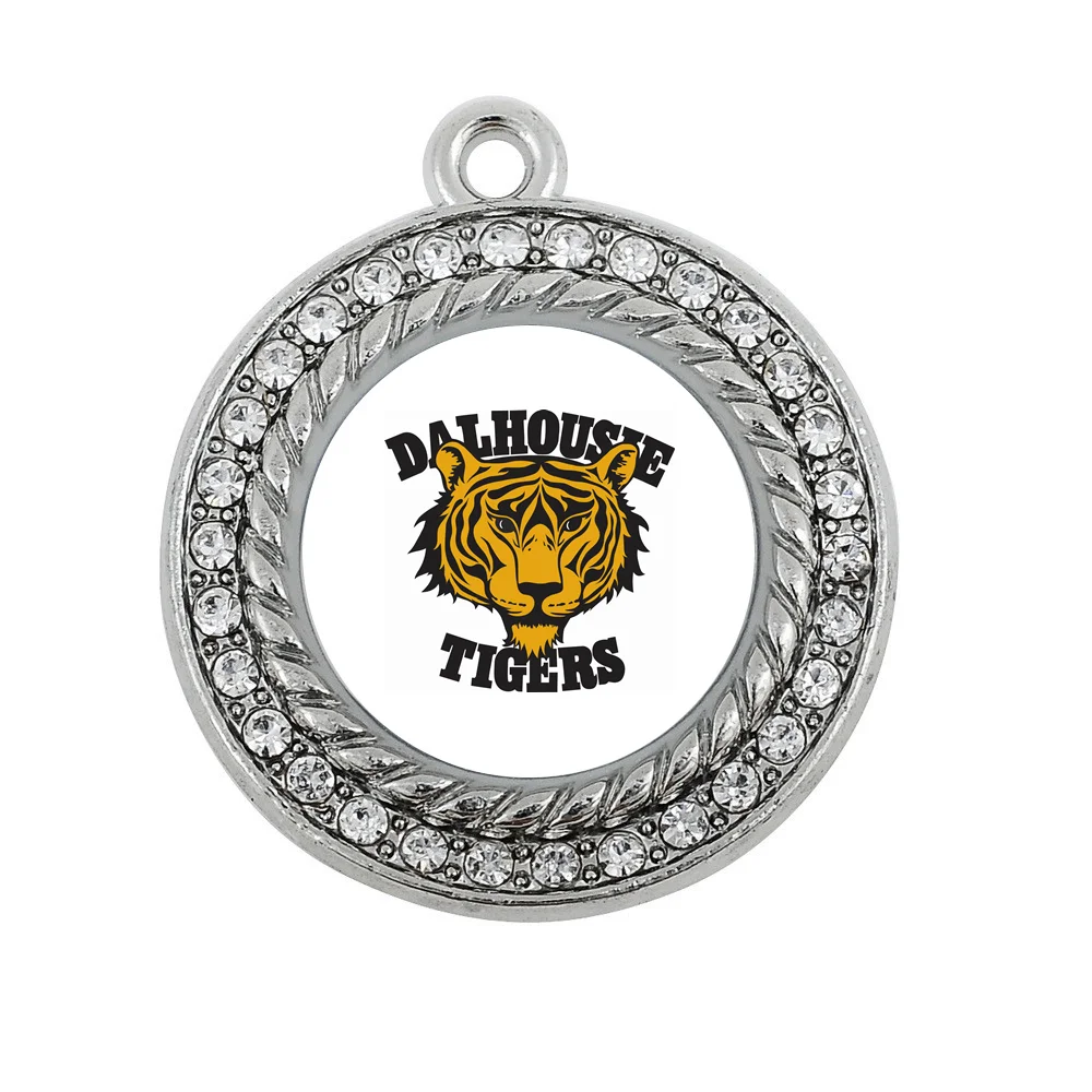 

Atlantic University Dalhousie Tigers CHARM ANTIQUE SILVER PLATED CRYSTAL JEWJLRY