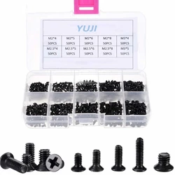 Universal Flat Head Phillips Drive Screw Set for Electronics Repair and Assembly (500PCS SET)