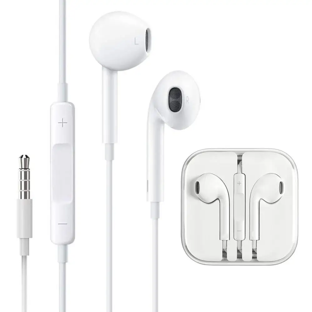 Наушники 1 пара гарнитура тяжелый с X XS XR Max Cable Plus наушники для 7 микрофон бас 6 5S ipod - Цвет: 3.5mm Port