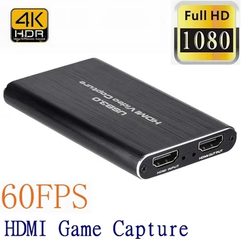 

USB 3.0 4K 60HZ 1080P 60Fps HD Video Game Capture Card Video Converter HDMI Output Live Streaming For XBOX PS4 MAC Plug and Play