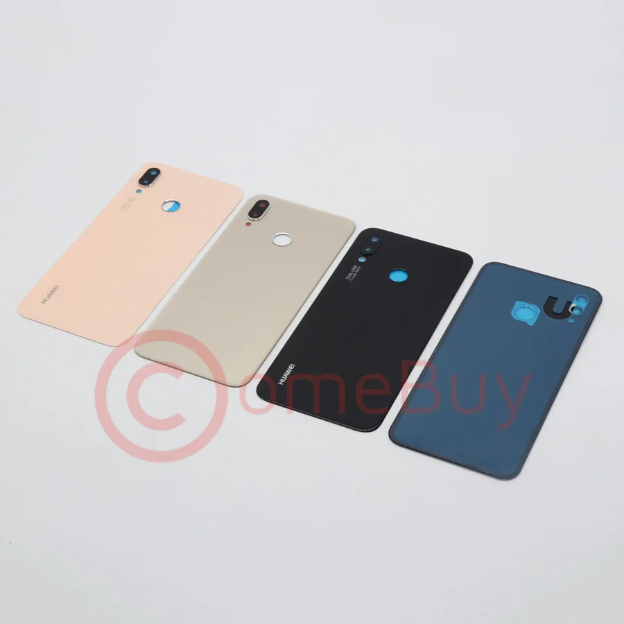 Для huawei P20 Lite крышка батареи Задняя стеклянная панель Задняя Дверь Корпус чехол+ кнопка отпечатков пальцев для huawei P20 Lite крышка батареи