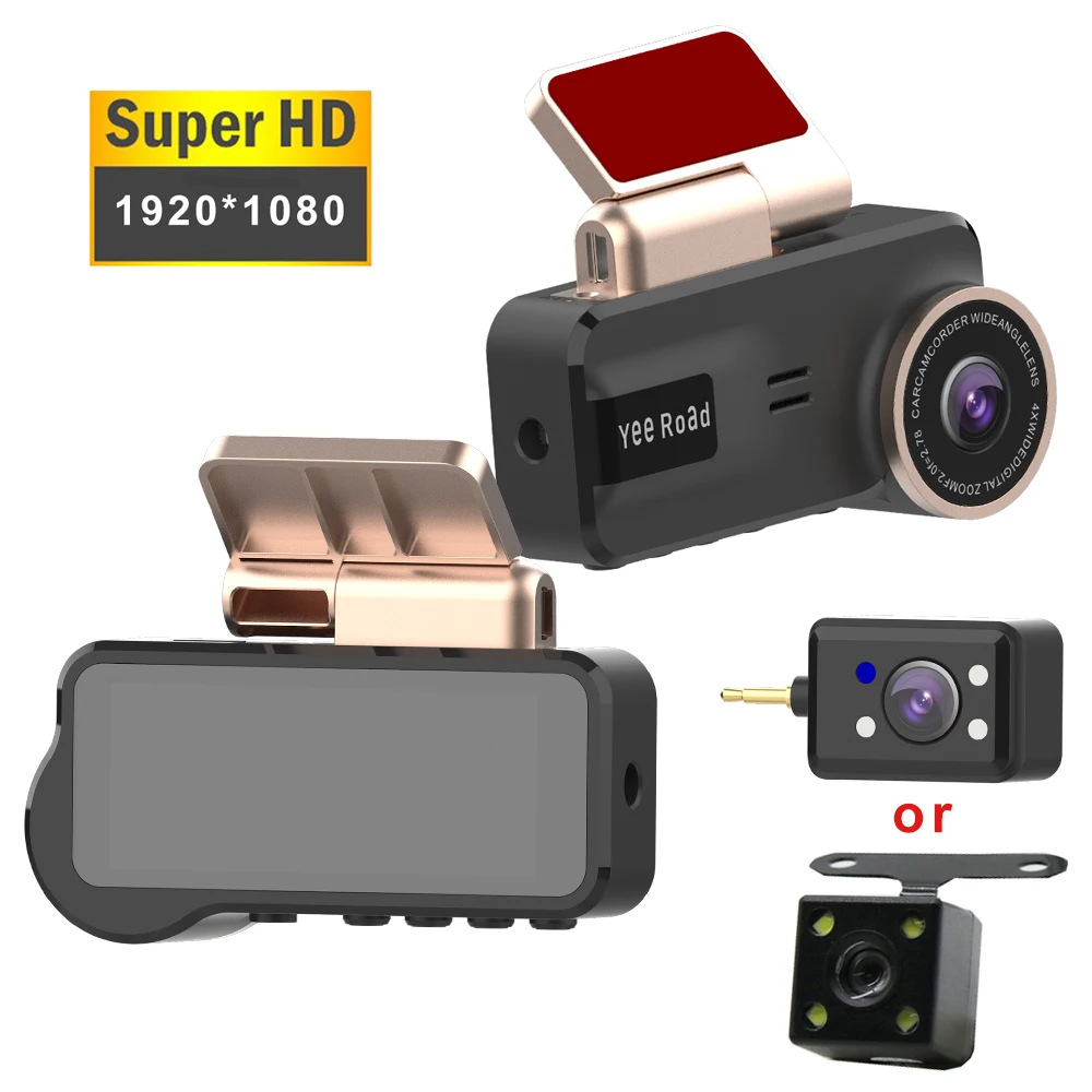 Dash Cam Front and Rear, Dash Camera for Cars with 32G Card Super Night  Vision, 1080P FHD DVR DashCam Car Dashboard Camera with G-Sensor, Parking