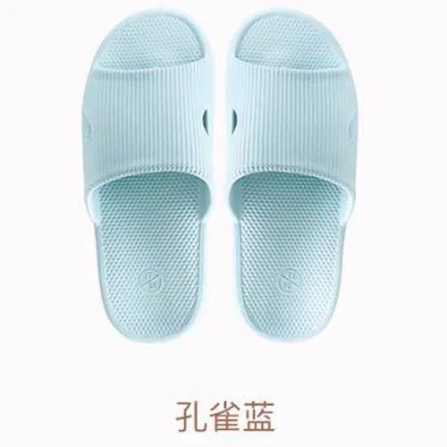 Peacock Blue 240mm Тапочки Xiaomi mijia мягкие женские, мужские, детские сандалии Нескользящие домашние тапочки для душа детские повседневные тапочки умный дом - Цвет: Peacock Blue 240mm