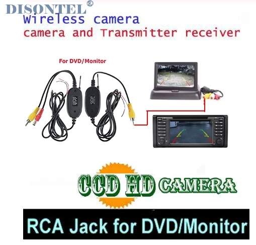 Для Opel Astra H J Corsa Meriva Vectra Zafira Insignia FIAT Grande Buick Regal CCD камера ночного видения заднего вида - Название цвета: wireless DVD