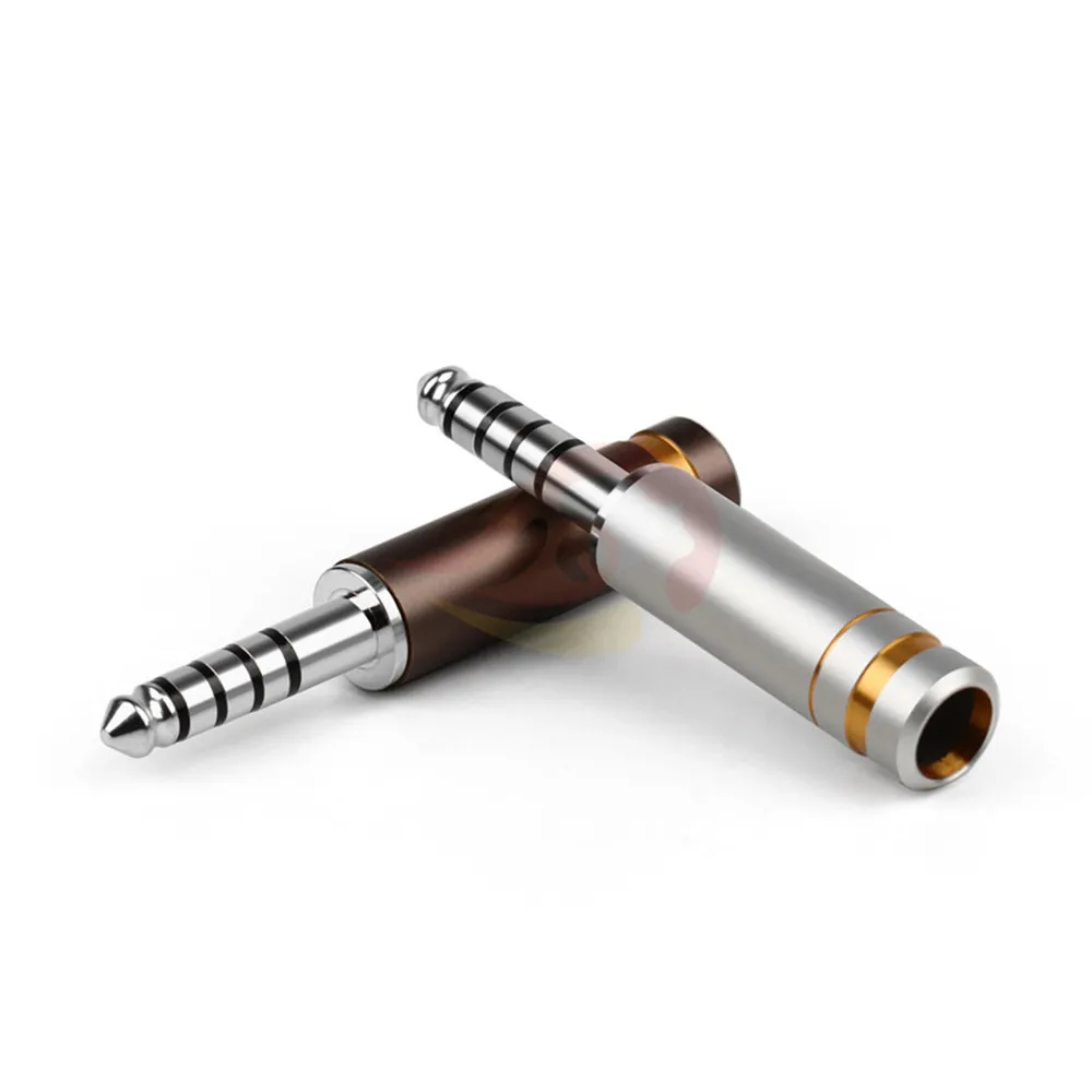 5PCS 4 4mm Jack 5 Pole Audio Adapter Earphone Balanced Plug Rhodium Plating Copper Connector DIY Headphone Jack