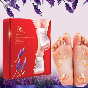 

Lavender Herbal Detox Foot Patch Pads Improve Sleep Quality Feet Care Repair Foot Patch Feet Mask Slimming Loss Weight