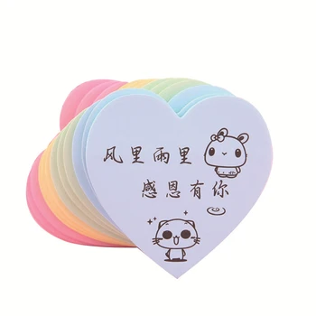 

Spot creative heart-shaped work message post-it notes environmentally friendly coffee shop takeaway notes convenience book