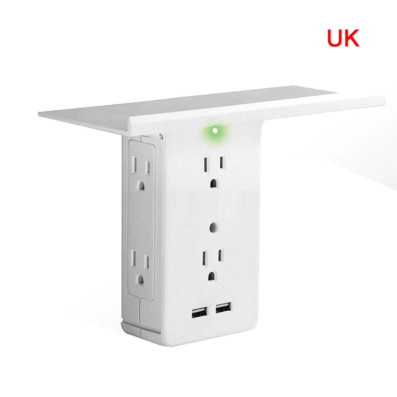 UK plug 8 в 1 дизайн горячее домашнее использование многофункциональный настенный поднос кронштейн 8-портовый стабилизатор напряжения настенная розетка удлинитель Безопасный и прочный - Тип: UK plug