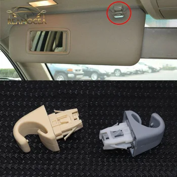 

Reamocea 1Pc Grey /Beige Roof Sun Visor Buckle Clip Holder Hook Stand Fit for Toyota Camry 2002 2003 2004 2005 2006 2007 2008