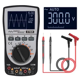 

ET826 Digital Multimeter Auto Range Backlight DC/AC Voltage Current Meter Capacitance Resistance Testers