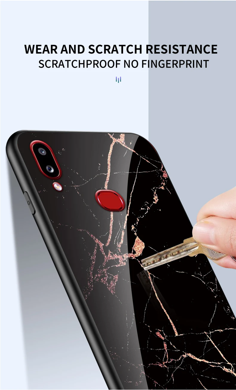 Для samsung Galaxy A10S A107FD чехол мраморный глянцевый закаленное стекло Мягкий Силиконовый противоударный жесткий чехол для телефона для samsung A10S чехол