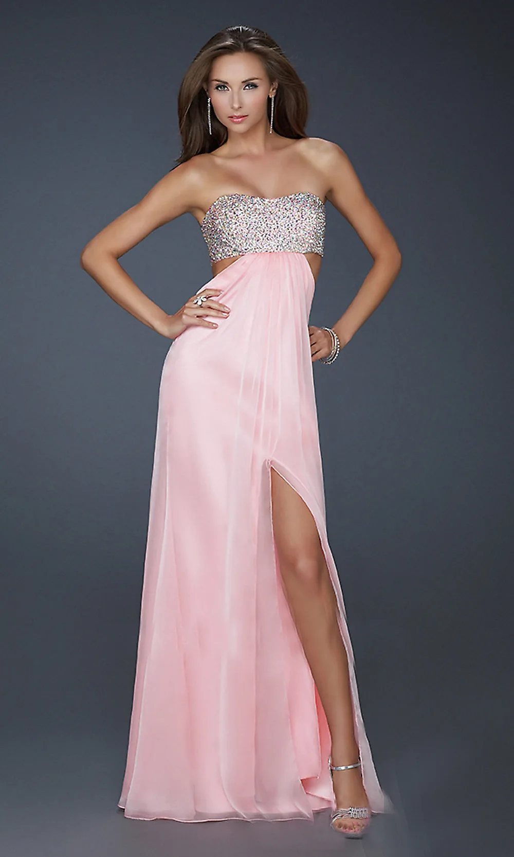 EBay Amazon AliExpress Foreign Trade Hot Selling Ball Formal Dress Wrap-around Naked Shoulder Slit Irregular Elegant Dress