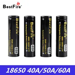 BestFire BMR 18650 батарея для вейпа 3,7 V 40A 50A 60A 2700/3100/3500 мА/ч, Перезаряжаемые Li-Ion Батарея 18650 для вейпер электронная сигарета мод