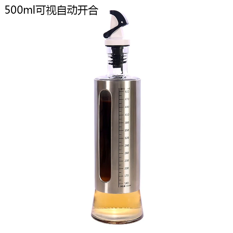 500ml Yomdid креативная бутылка для масла соевый соус оливковое масло уксус горшок для приправ Герметичная Бутылка для хранения приправ кухонный инструмент - Цвет: 500ml