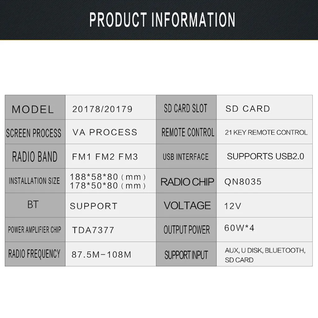 В продаже Swm-20178 Автомобильный Mp3 Bt громкой связи U дисковая карта Fm с кронштейном для мобильного телефона Iso Европейский штекер с подставкой для телефона# P40