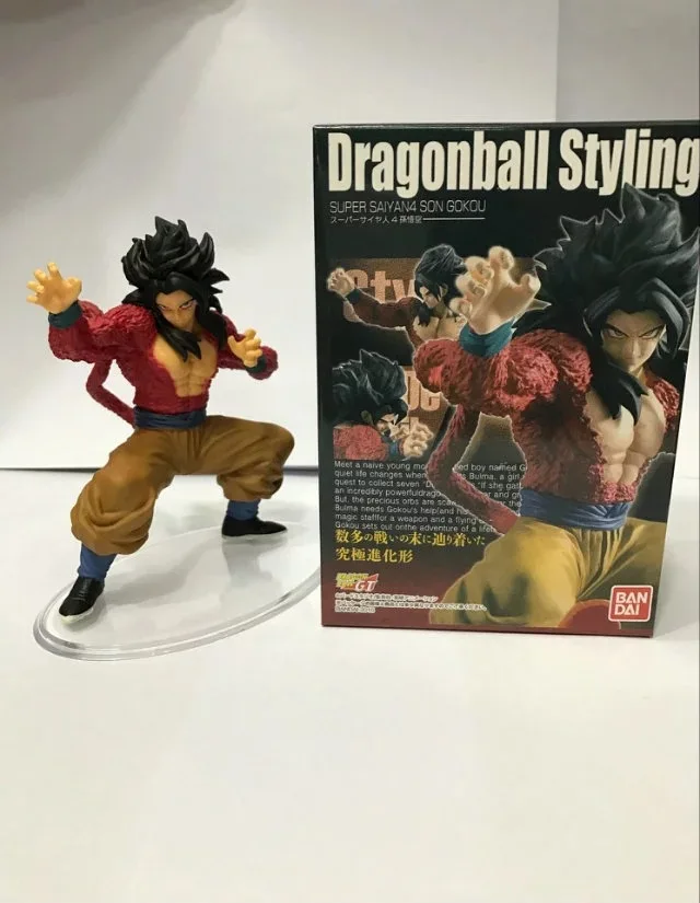 Аниме модель Dragon Ball Супер Saiyan люди 4 стиль ультра-три Sun Wukong конфеты игрушка в коробке Гараж Комплект
