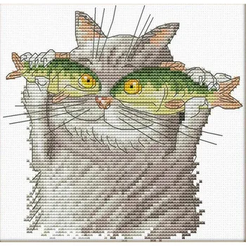 

DIY 5D Diamond Painting Kit, Cartoon Cat Embroidery Cross Stitch Arts Craft Canvas for Home Wall Decor