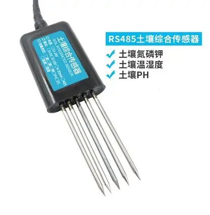 Soil Moisture Sensor Temperature and Humidity Detector Conductivity EC Salt Soil Tester Moisture Content Transmitter 