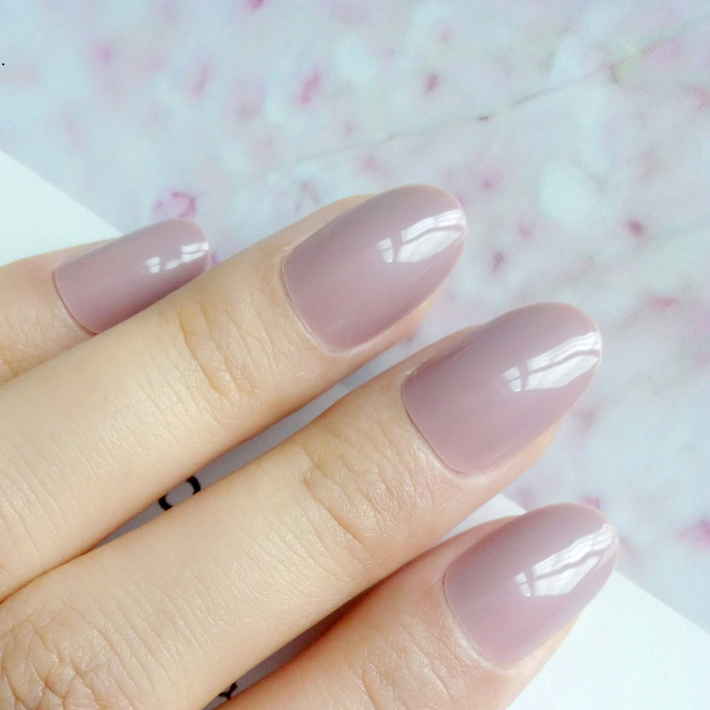 

Glossy Brown Acrylic Fake Fingernail Macaron Artificial False Nails For Design DIY Full Cover Tips Manicure Tool