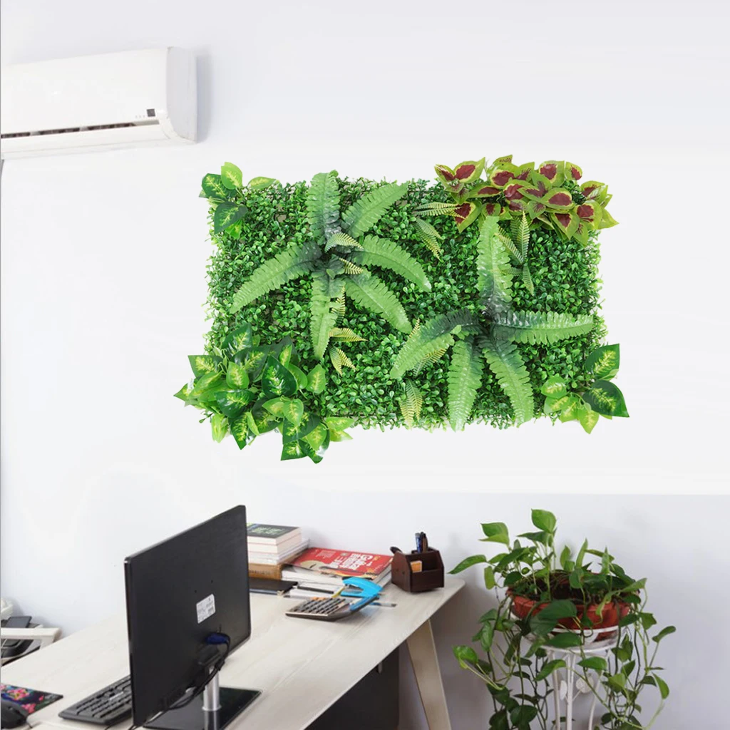 60x40cm Hedge Indoor Outdoor Plants Flower Turf Lawn Topiary Greenery Wall Panels Wedding Garden Background Decor,60x40cm