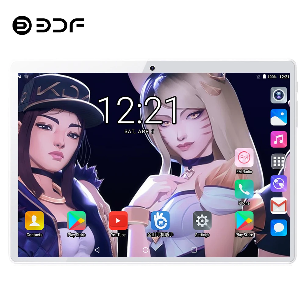 BDF Топ планшет 10 дюймов планшетный ПК Android 7,0 Восьмиядерный 4 ГБ/64 Гб ips 4G Телефонный звонок планшет WiFi планшет на Android c Bluetooth 10,1