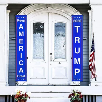 

Donald Trump Flag Banner Keep America Great Flag Porch for President 2020 Hanging Garland America Christmas Party Decoration