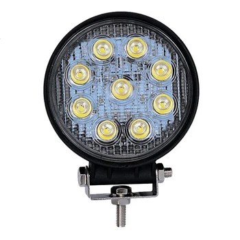 

27W LED Work Light Round Truck Lamp Camping Boat 12V 24V 6000K FLOOD Lamps