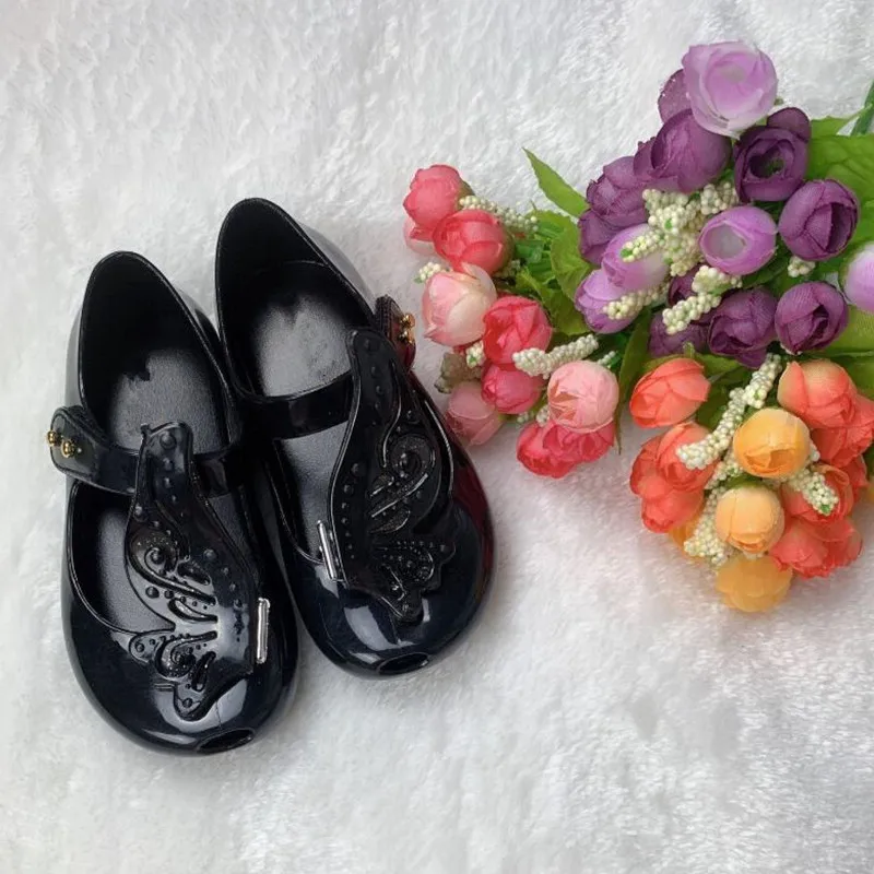 Мини Melissa/прозрачная обувь для девочек; сандалии для девочек; детская обувь в римском стиле с вырезами; детская пляжная обувь