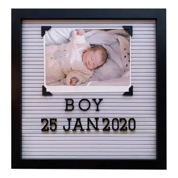 

12x12 Inch Felt Letter Board with Frame Precut Letters Picture For Wall Decor