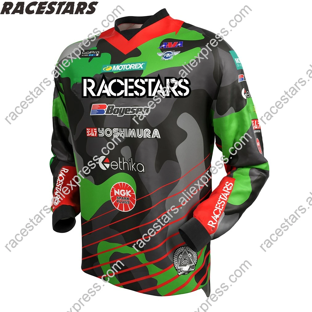 RACESTARS Moto cross Jersey Racing Cycling GP для мужчин Джерси MX MTB внедорожный горный велосипед DH