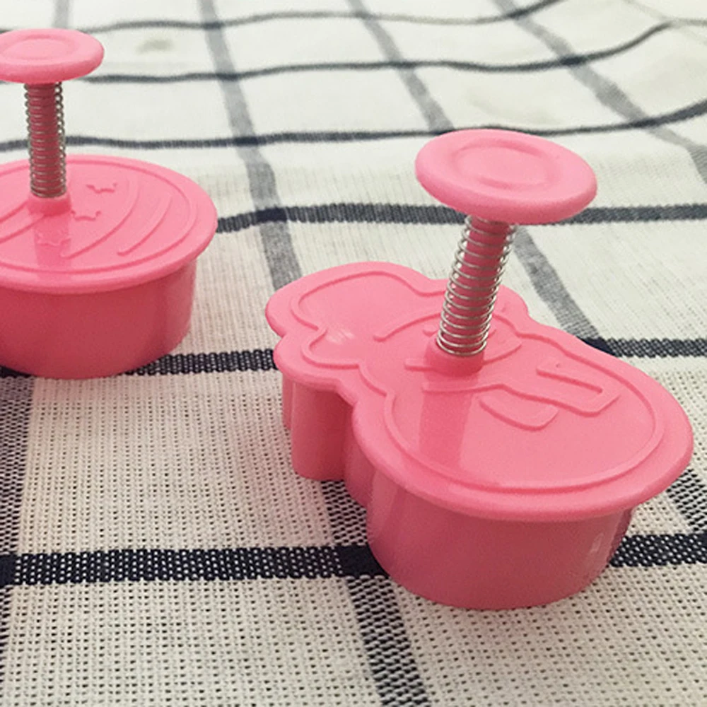 4 шт./компл. 3D DIY Fondant(сахарная) с изображением снеговика, трафарет для печенья, пресс-формы для печенья плунжера пресс-форма для торта формы для украшения Кухня аксессуары