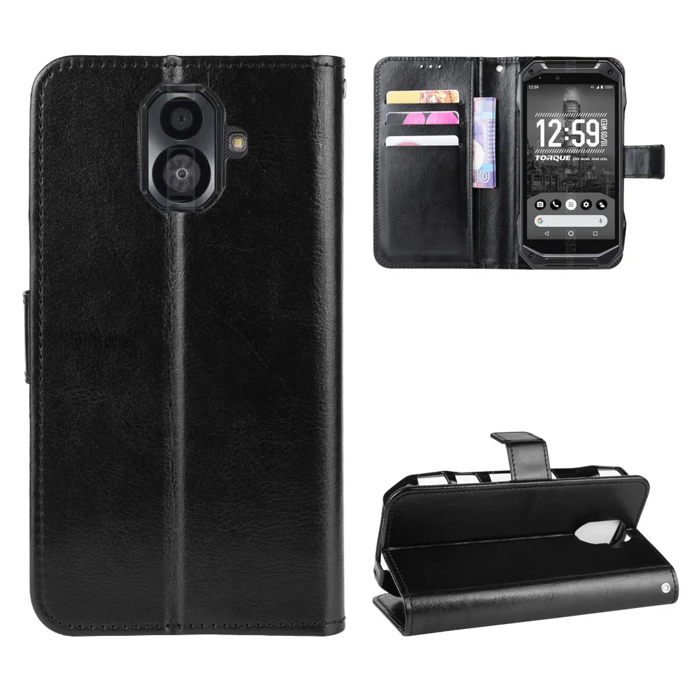 Чехол-книжка из искусственной кожи для Kyocera Torque G04 чехол-кошелек с откидной