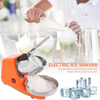 

380W Electric Ice Crusher Smoothie Rustproof Shaver Machine Hygienic Fast Ice Crusher For Home Restaurant Bar 65KG/H EU US UK