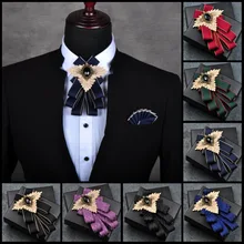 Новинка,, модный мужской женский галстук-бабочка ручной работы в полоску, деловой корейский Свадебный кармашек, набор полотенец розового цвета