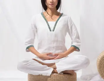 

top quality cotton&linen Summer&spring yoga suits zen meditation clothes lay clothing tai chi kung fu uniforms