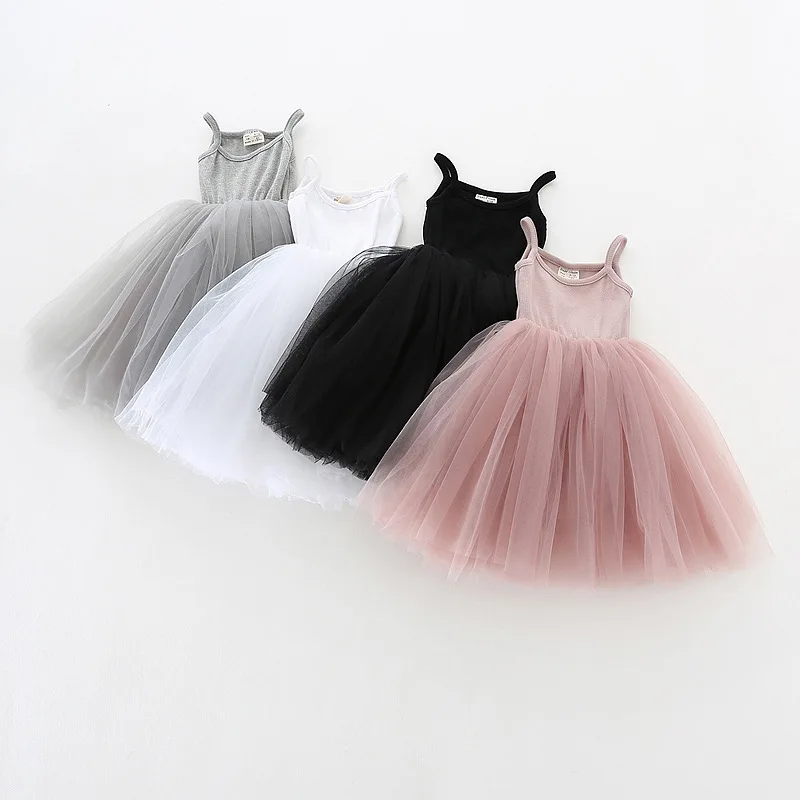 Платье на бретельках для девочек летнее Пляжное празднивечерние дня рождения |