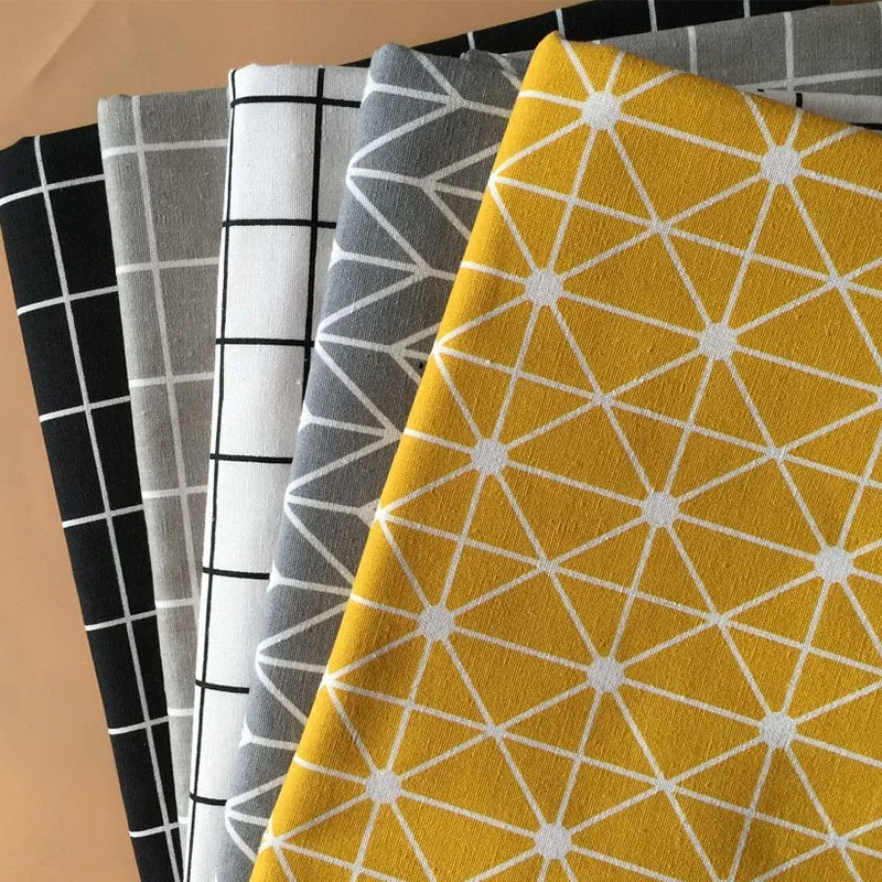 Хлопок Лен Печать Ткань для DIY Sewig полиэстер хлопок ткань изделия из холста Ткань Материал Ширина по метрам для квилтинга