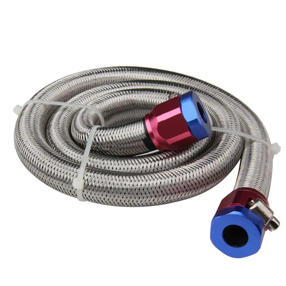 CarBole High Quality 3 Feet AN6 3/8 Stainless Steel Braided Fuel