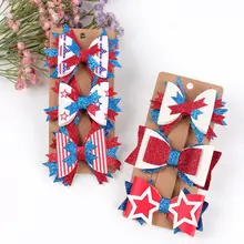 

3pc Glitter Hair Bows Clips Cheerleader Girls Sequin Hairpin Children Double Layers Barrettes Cute Tiara New Hair Accessories