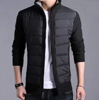 

2019 Winter High Quality Men's SweaterCoat Faux Fur Wool Sweater Jackets Men Zipper Knitted Thick Coat Warm Casual Knitwear