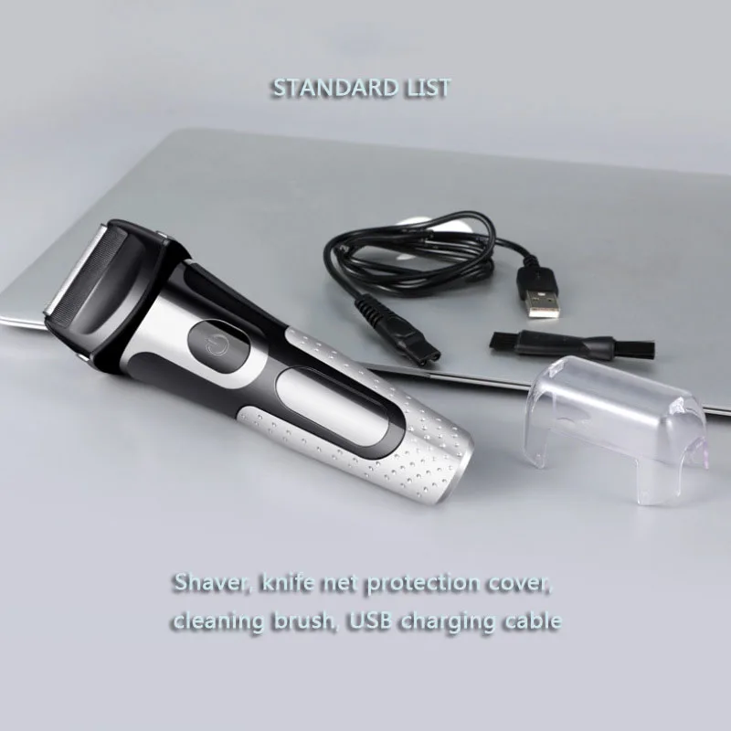 Electric Shaver Reciprocating Three-speed Adjustable Whole Body Washable USB Rechargeable