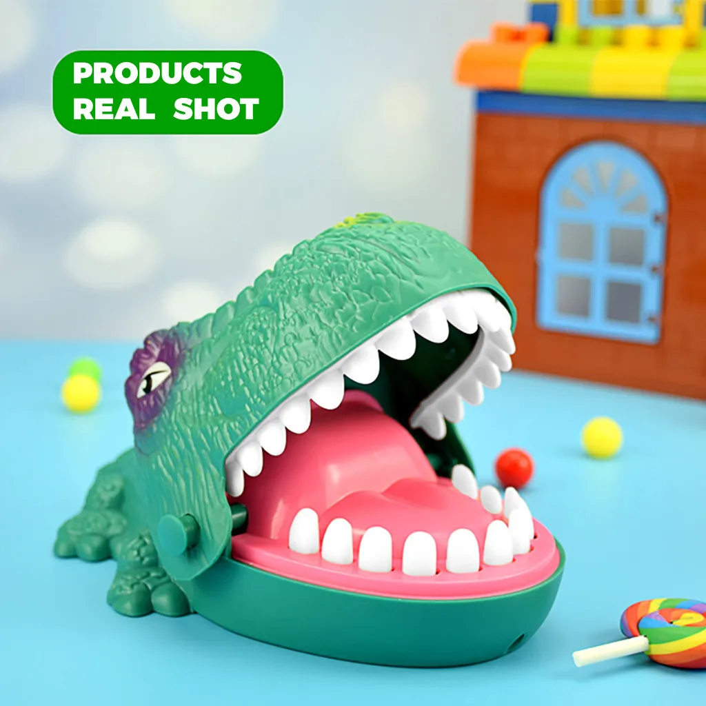 Обучающие игрушки для детей, забавные обучающие игрушки для детей, светящаяся игра с динозаврами, Классические игрушки для кусающего пальца, забавные вечерние W820