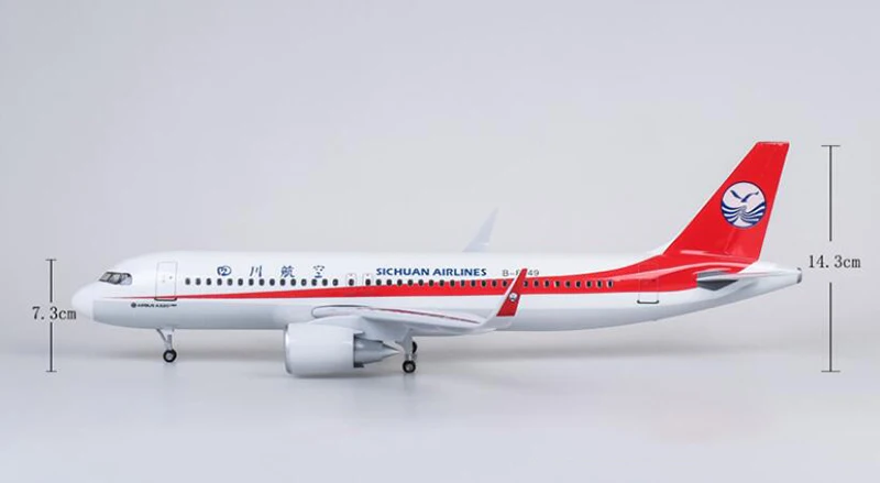 1/80 масштаб 47 см Airbus A320 NEO Sichuan самолет модель сплав База W шасси и светильник самолет игрушки самолет с фиксированным крылом