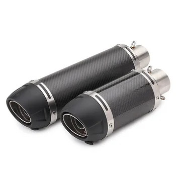 

DUPANQ Motorcycle Exhaust Muffler Carbon Fiber Escape Exhaust DB killer Dirt Bike Scooter For Bws PCX CB400 ER6N MT07 FZ16 GN250
