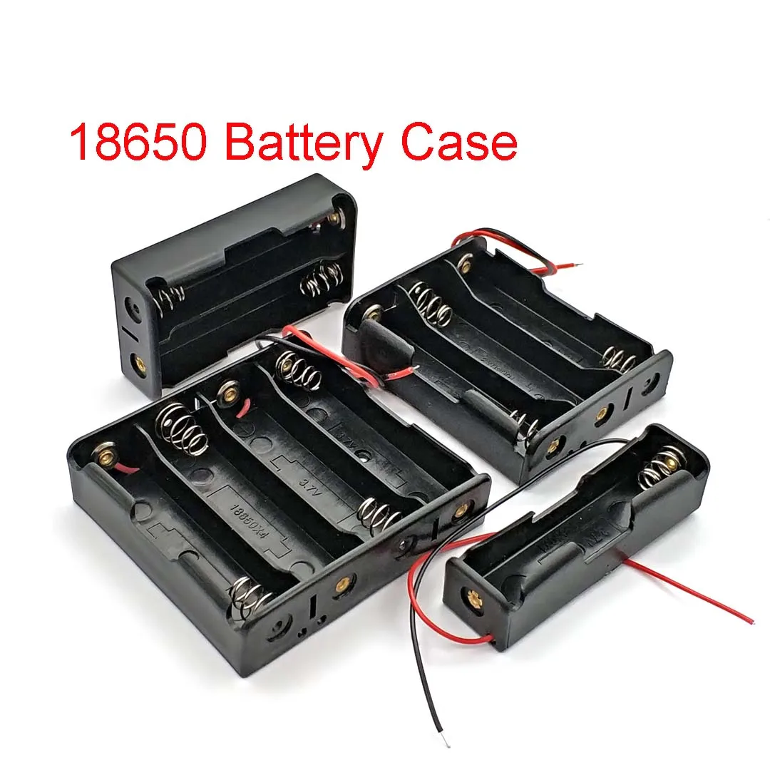 18650 Battery Storage Box Case Diy 1/2/3/4 Slot Way Diy Batteries Clip