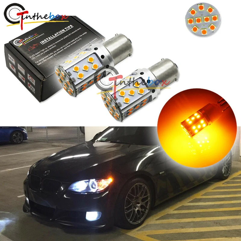 GTinthebox 2 шт без ошибок нет Hyper Flash Amber Bau15s 7507 PY21W СВЕТОДИОДНЫЙ ПОВОРОТНЫЙ лампы сигнального освещения
